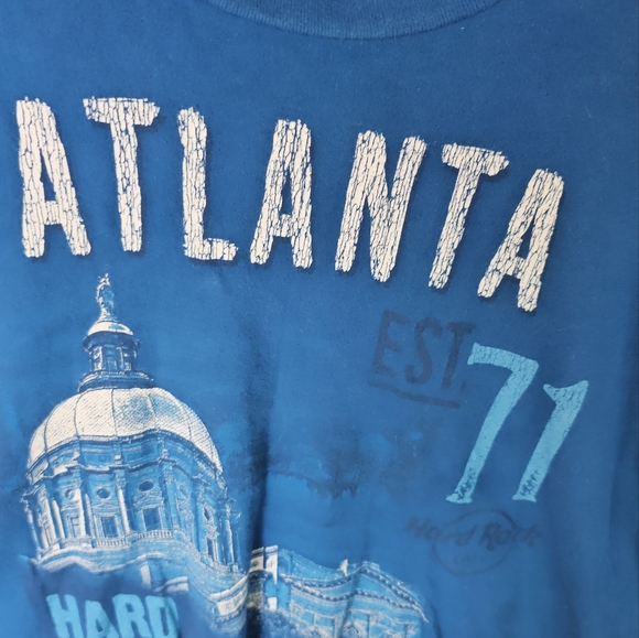 Hard Rock Atlanta blue t shirt size XL - Picture 2 of 7